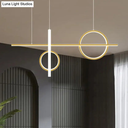 Modern black & white geometric pendant light – parlour acrylic shade