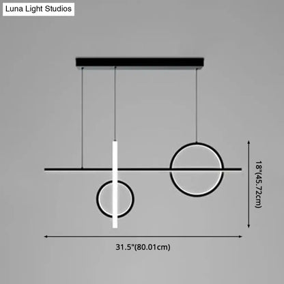 Modern black & white geometric pendant light – parlour acrylic shade