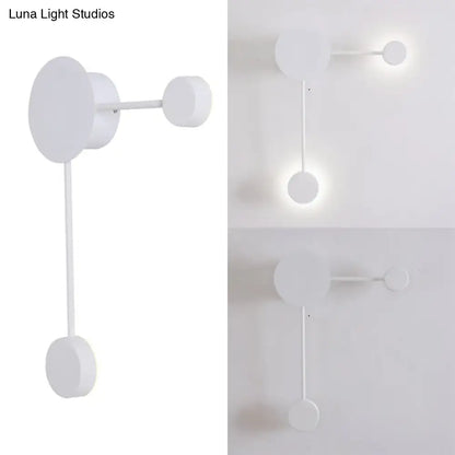 Modern black & white geometric wall sconce living room light fixture