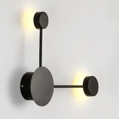 Modern black & white geometric wall sconce living room light fixture