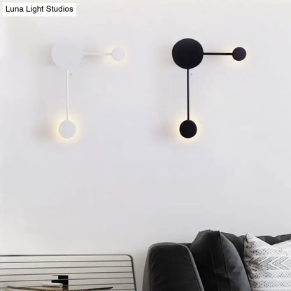 Modern black & white geometric wall sconce living room light fixture
