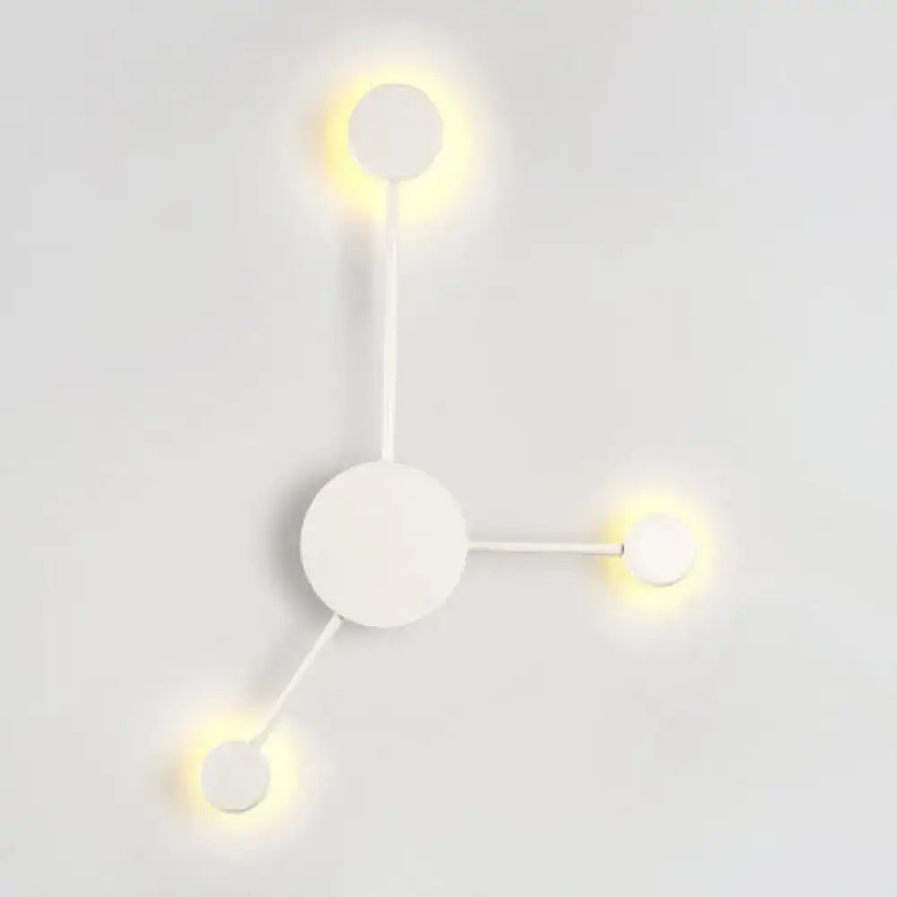 Modern black & white geometric wall sconce living room light fixture