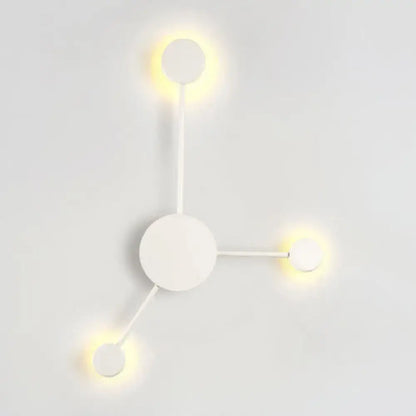Modern black & white geometric wall sconce living room light fixture