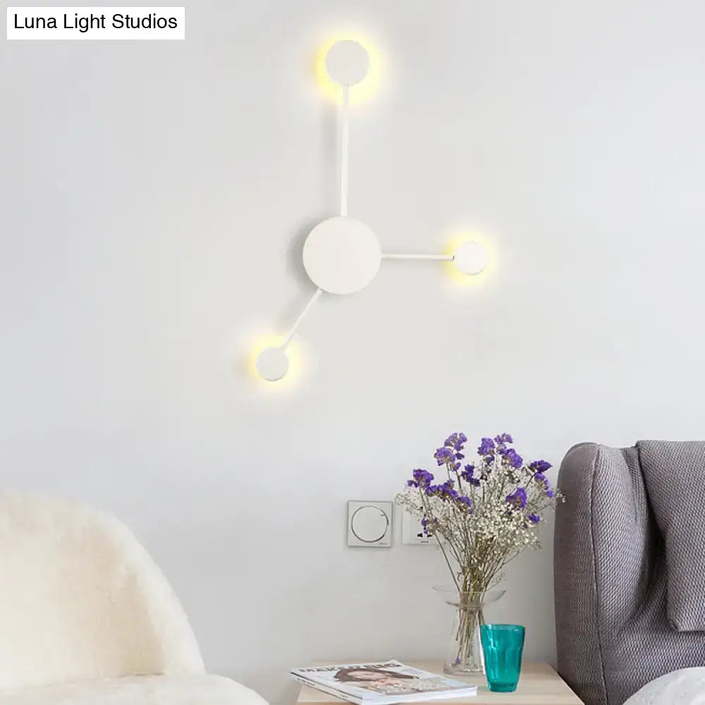 Modern black & white geometric wall sconce living room light fixture