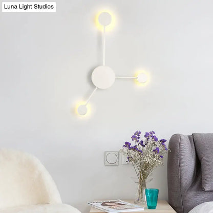 Modern black & white geometric wall sconce living room light fixture