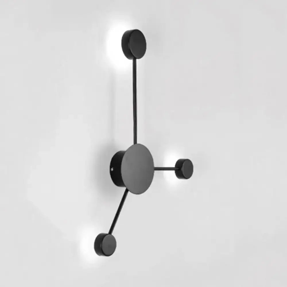 Modern black & white geometric wall sconce living room light fixture