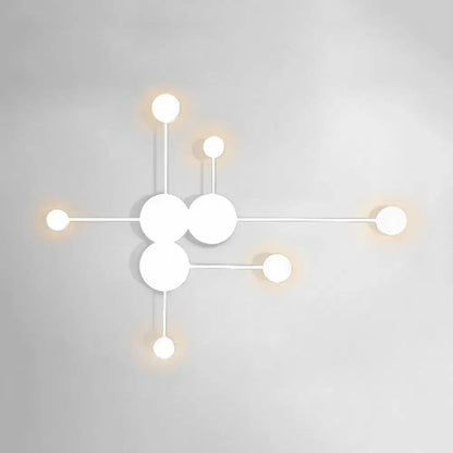 Modern black & white geometric wall sconce living room light fixture