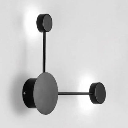 Modern black & white geometric wall sconce living room light fixture