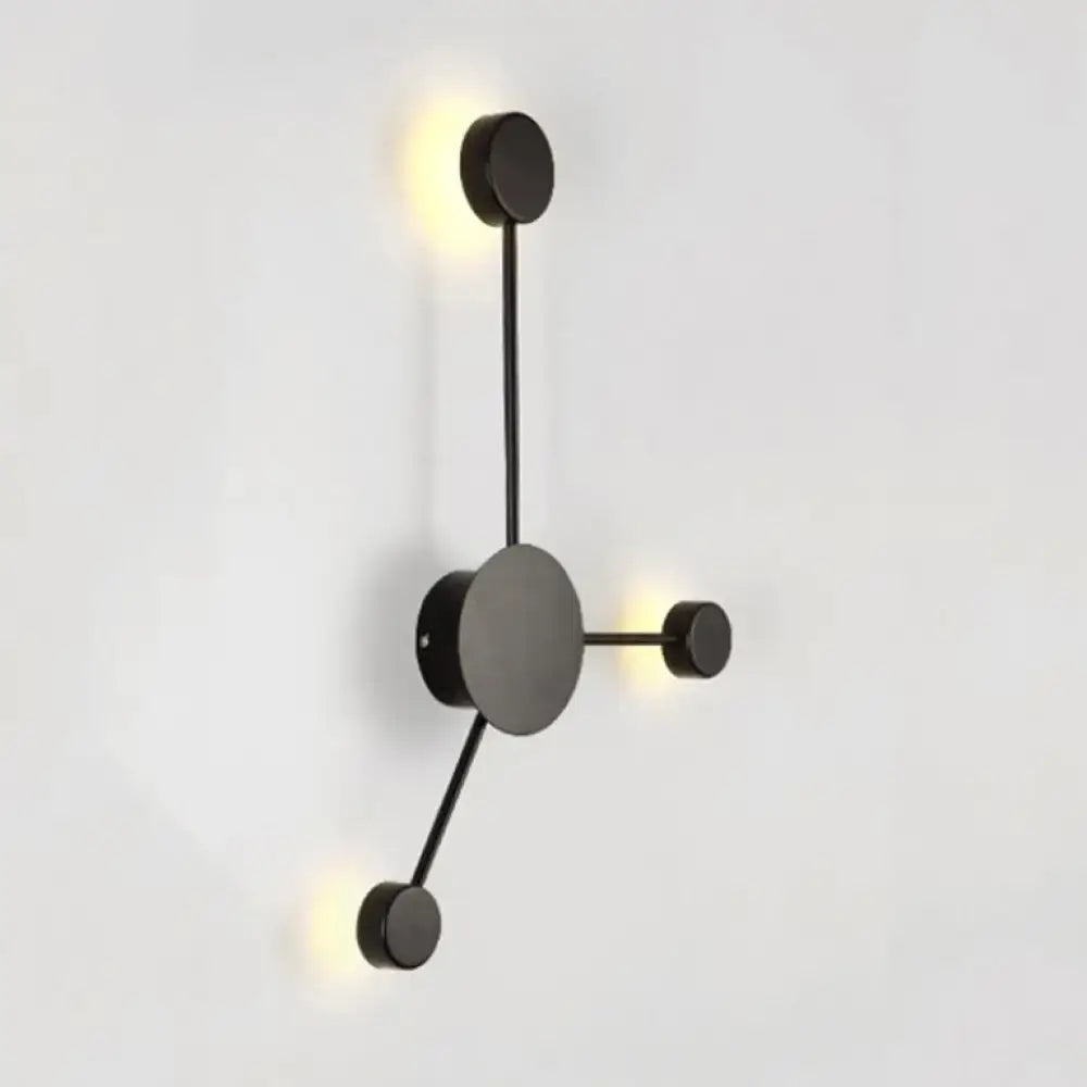 Modern black & white geometric wall sconce living room light fixture