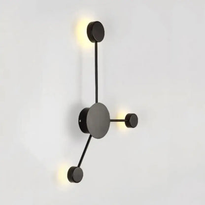 Modern black & white geometric wall sconce living room light fixture