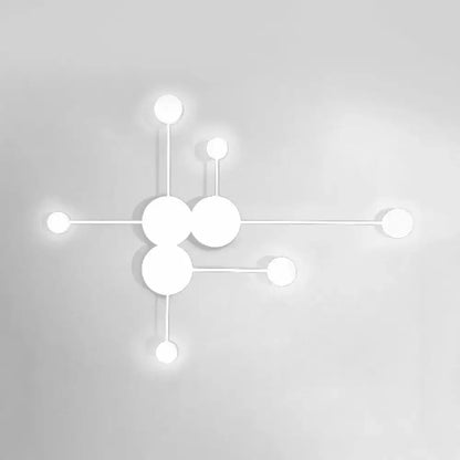 Modern black & white geometric wall sconce living room light fixture