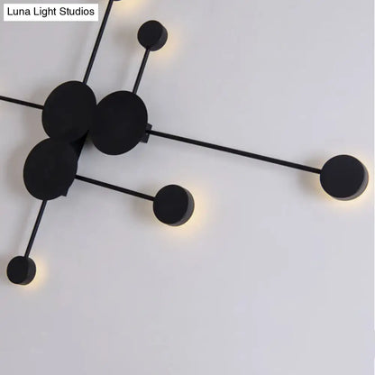 Modern black & white geometric wall sconce living room light fixture