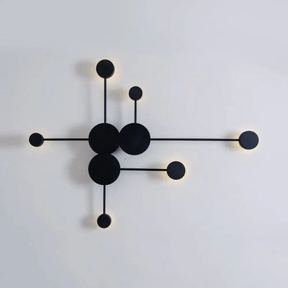 Modern black & white geometric wall sconce living room light fixture
