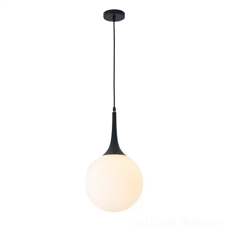Modern black & white glass ball led pendant lights living room