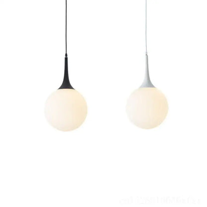 Modern black & white glass ball led pendant lights living room