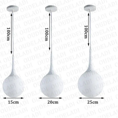 Modern black & white glass ball pendant lamp dining room lighting