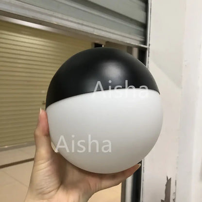 Modern black & white glass ball pendant lights for kitchens