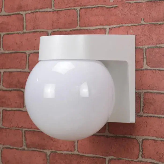 Modern black & white globe wall lamp outdoor porch light