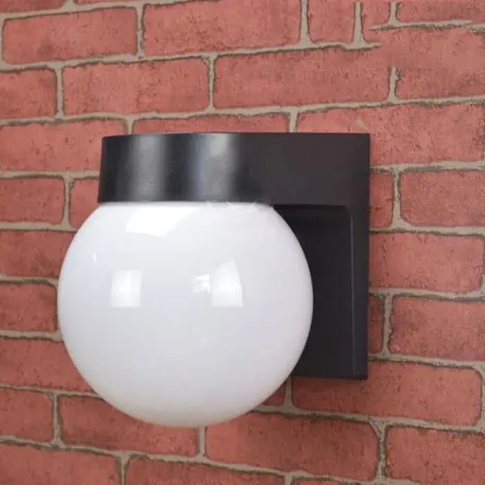 Modern black & white globe wall lamp outdoor porch light