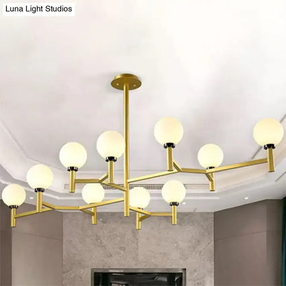 Modern black white gold orbit chandelier pendant for living room