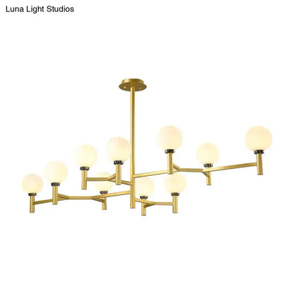 Modern black white gold orbit chandelier pendant for living room