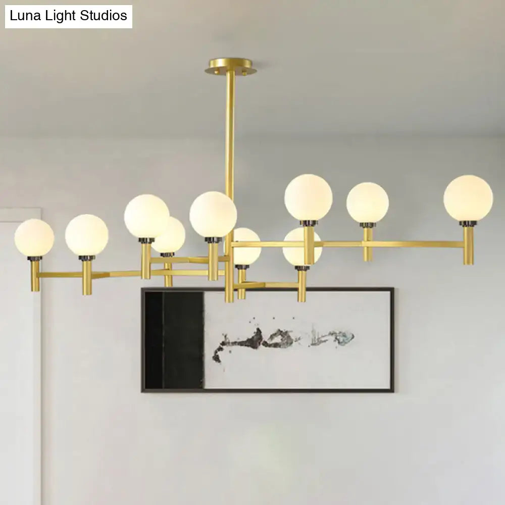 Modern black white gold orbit chandelier pendant for living room