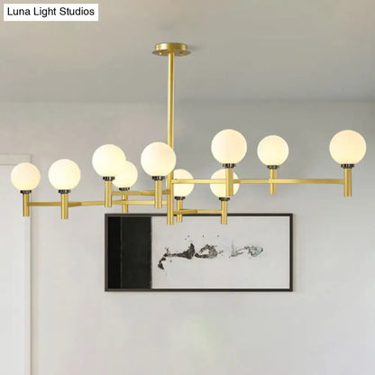 Modern black white gold orbit chandelier pendant for living room