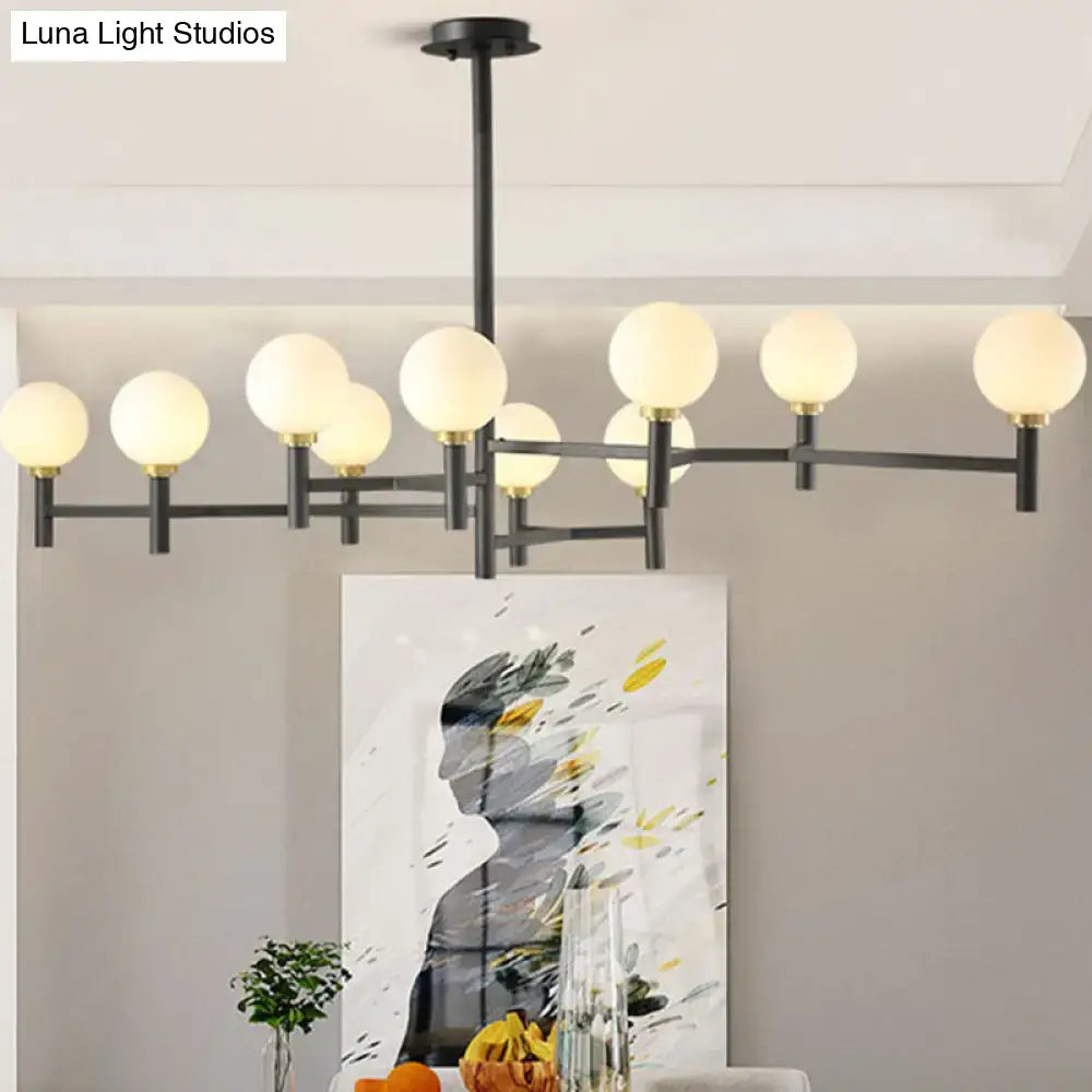 Modern black white gold orbit chandelier pendant for living room