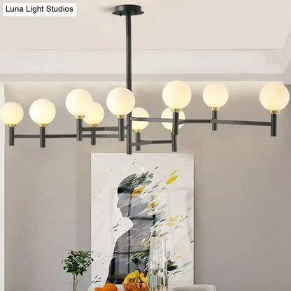 Modern black white gold orbit chandelier pendant for living room