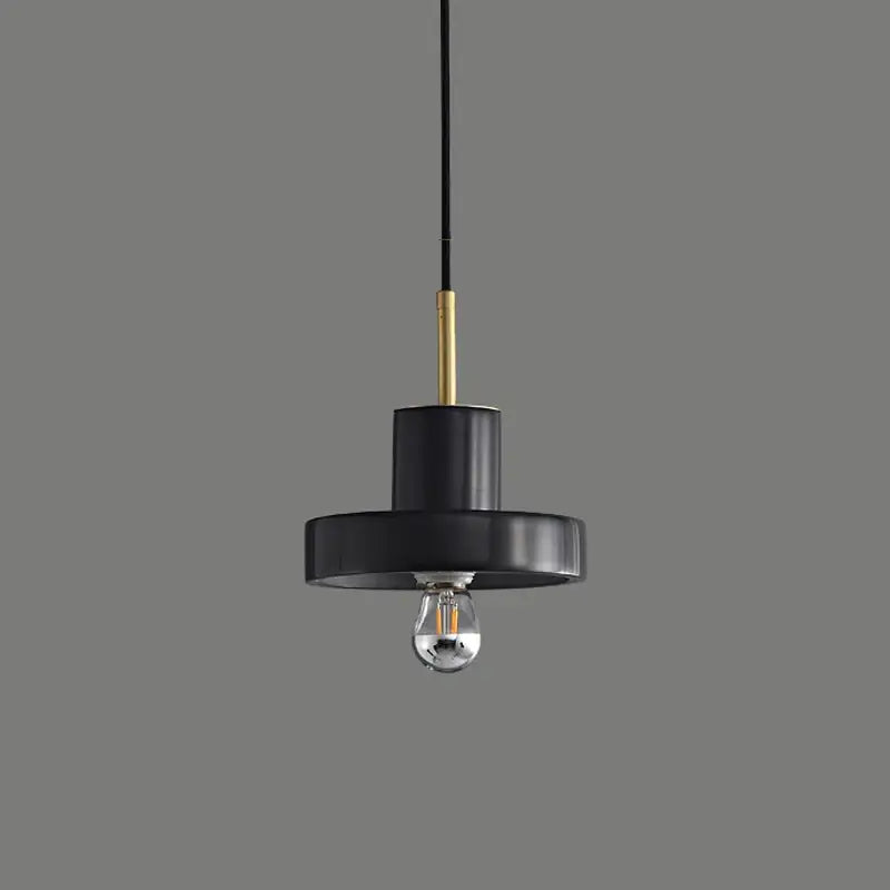 Modern black & white green marble pendant light dining room