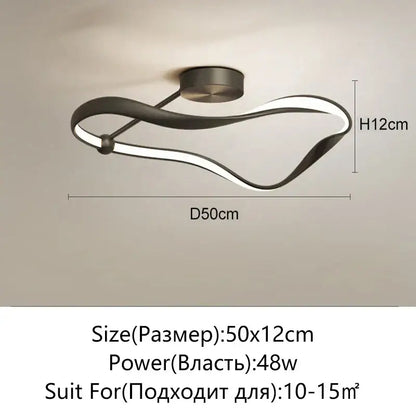 Modern black & white infinity led ceiling light bedroom