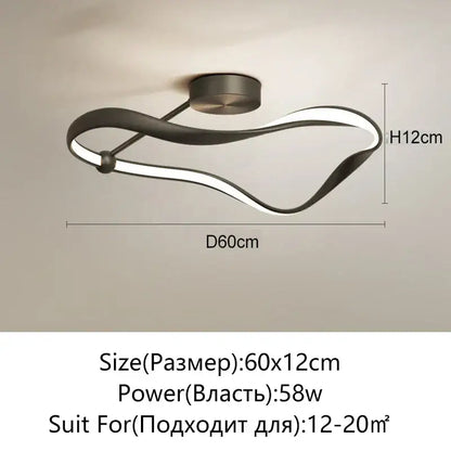 Modern black & white infinity led ceiling light bedroom