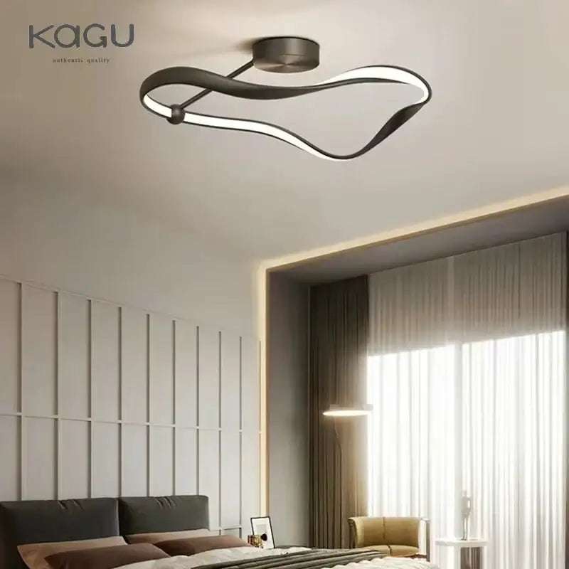 Modern black & white infinity led ceiling light bedroom