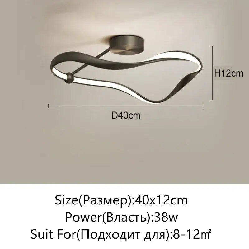 Modern black & white infinity led ceiling light bedroom