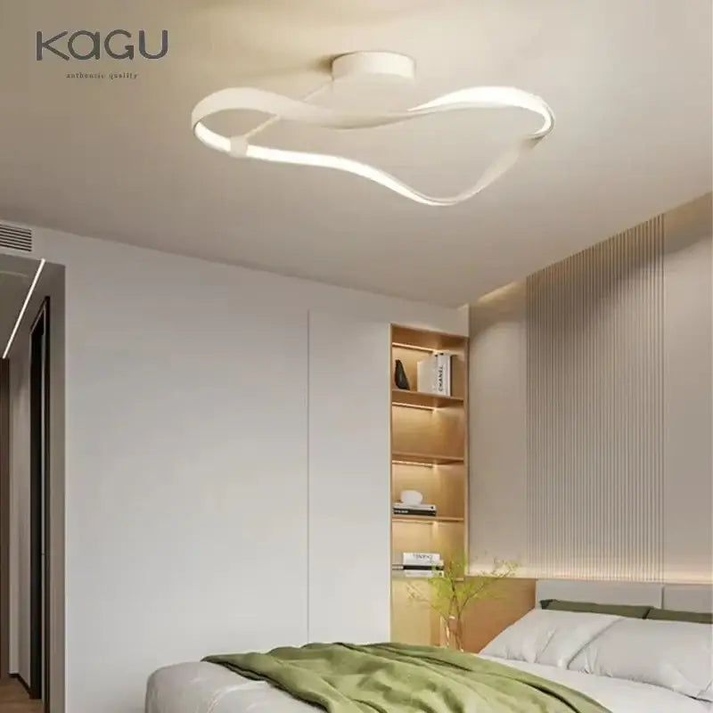 Modern black & white infinity led ceiling light bedroom