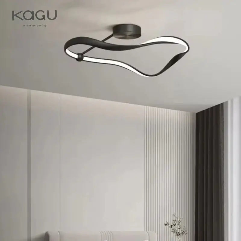 Modern black & white infinity led ceiling light bedroom