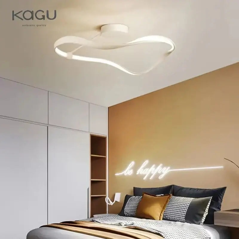 Modern black & white infinity led ceiling light bedroom