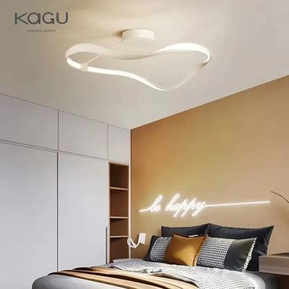 Modern black & white infinity led ceiling light bedroom