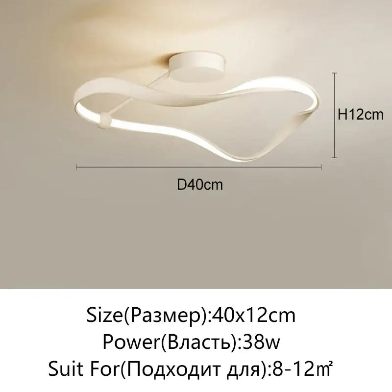 Modern black & white infinity led ceiling light bedroom