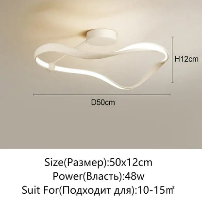 Modern black & white infinity led ceiling light bedroom