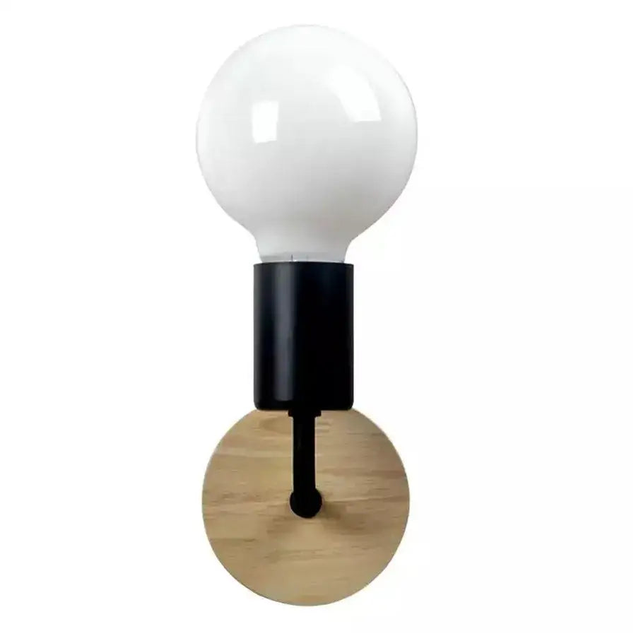 Modern black & white iron art wall light bedroom sconce