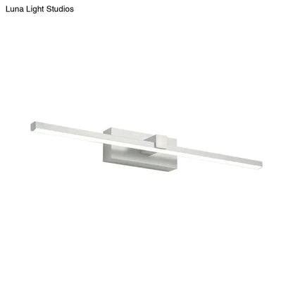 Modern black & white iron stick led mirror light bathroom lamp