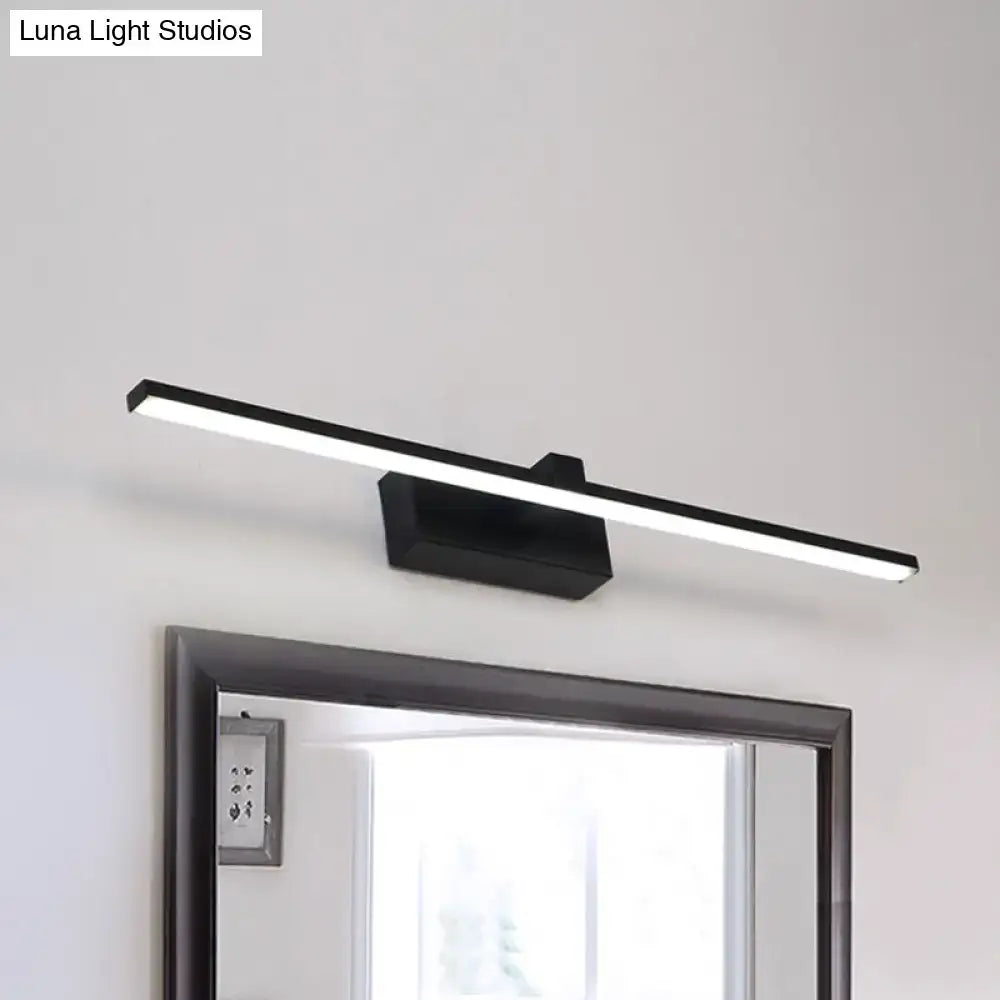Modern black & white iron stick led mirror light bathroom lamp