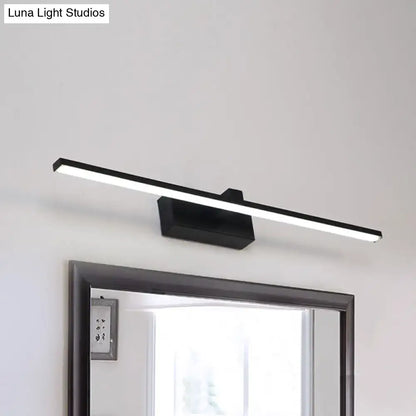 Modern black & white iron stick led mirror light bathroom lamp