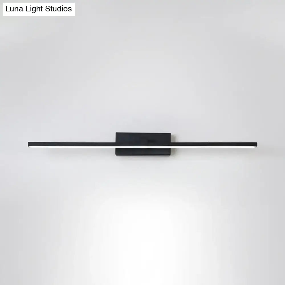 Modern black & white iron stick led mirror light bathroom lamp