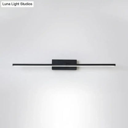 Modern black & white iron stick led mirror light bathroom lamp