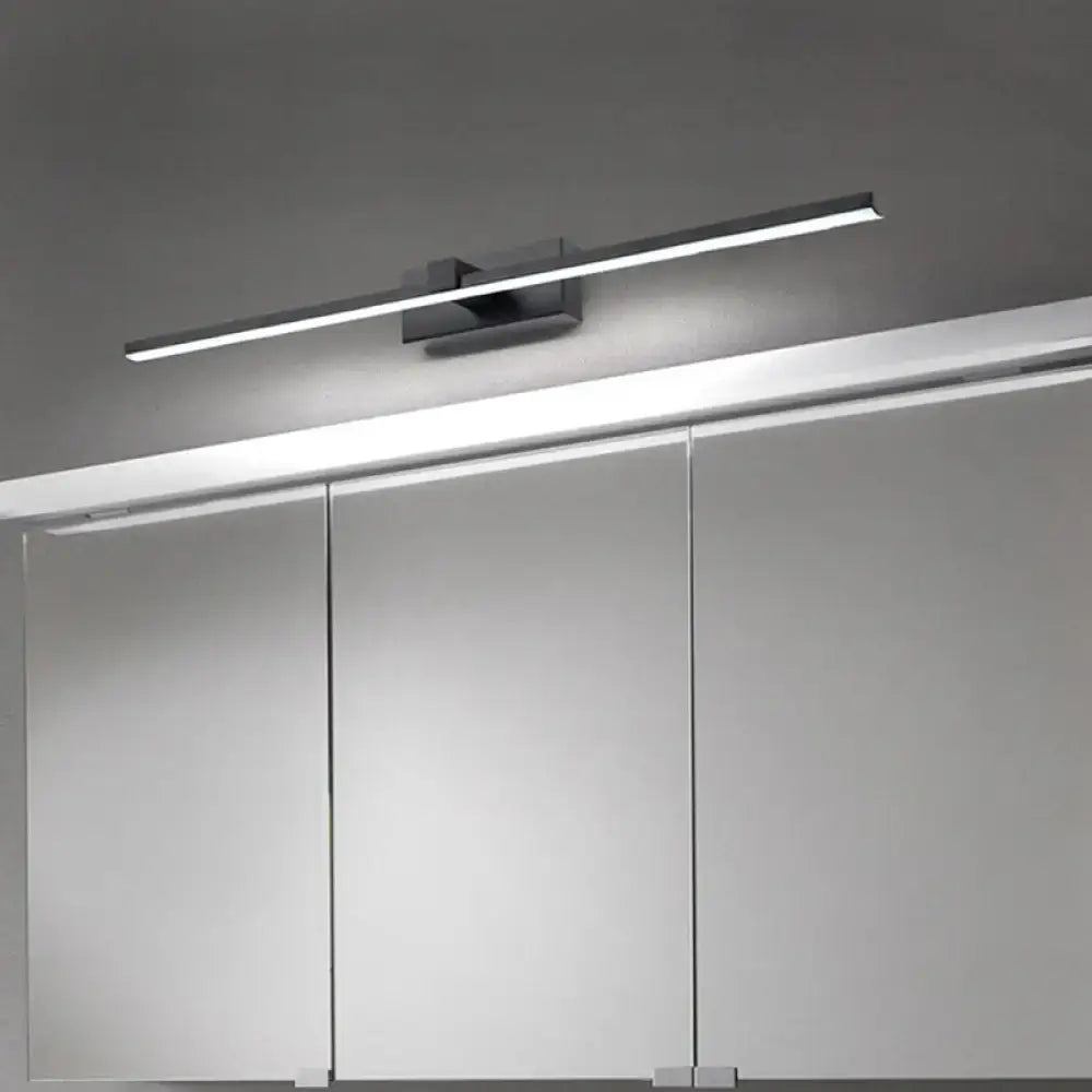 Modern black & white iron stick led mirror light bathroom lamp