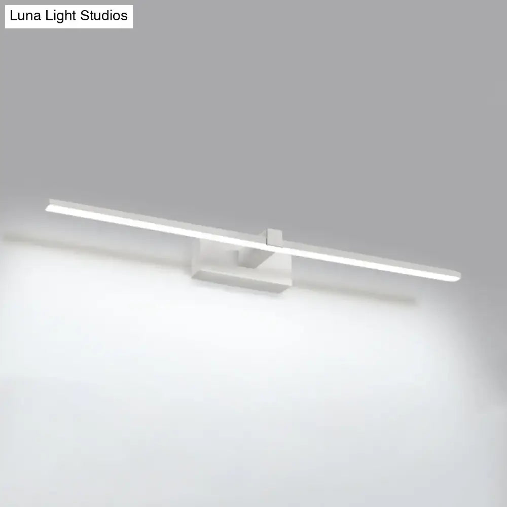 Modern black & white iron stick led mirror light bathroom lamp