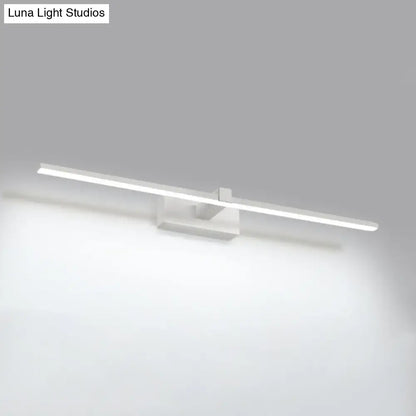 Modern black & white iron stick led mirror light bathroom lamp
