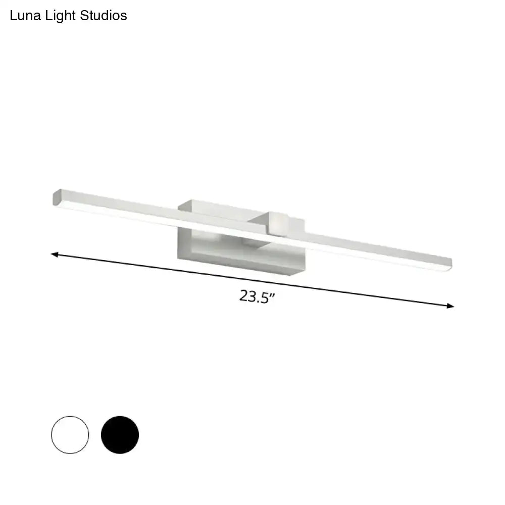 Modern black & white iron stick led mirror light bathroom lamp